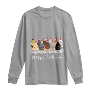 ute Christmas Chickens Long Sleeve Shirt Xmas Farm Animals TS10 Sport Gray Print Your Wear