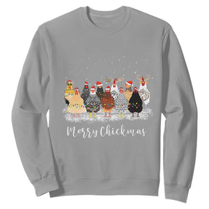 ute Christmas Chickens Sweatshirt Xmas Farm Animals TS10 Sport Gray Print Your Wear