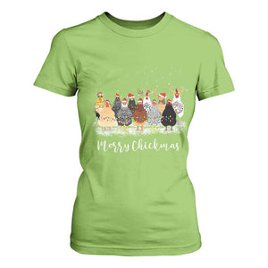 ute Christmas Chickens T Shirt For Women Xmas Farm Animals TS10 Lime Print Your Wear