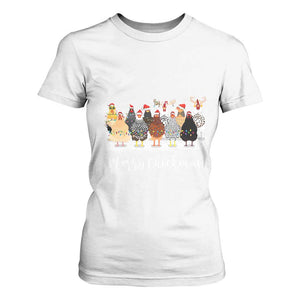 ute Christmas Chickens T Shirt For Women Xmas Farm Animals TS10 White Print Your Wear