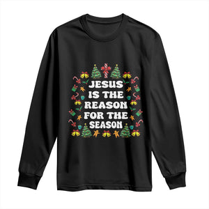 Christian Christmas Long Sleeve Shirt Ugly Christmas Sweaters Jesus Is The Reason For The Season TS10 Black Print Your Wear