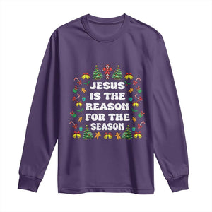 Christian Christmas Long Sleeve Shirt Ugly Christmas Sweaters Jesus Is The Reason For The Season TS10 Purple Print Your Wear