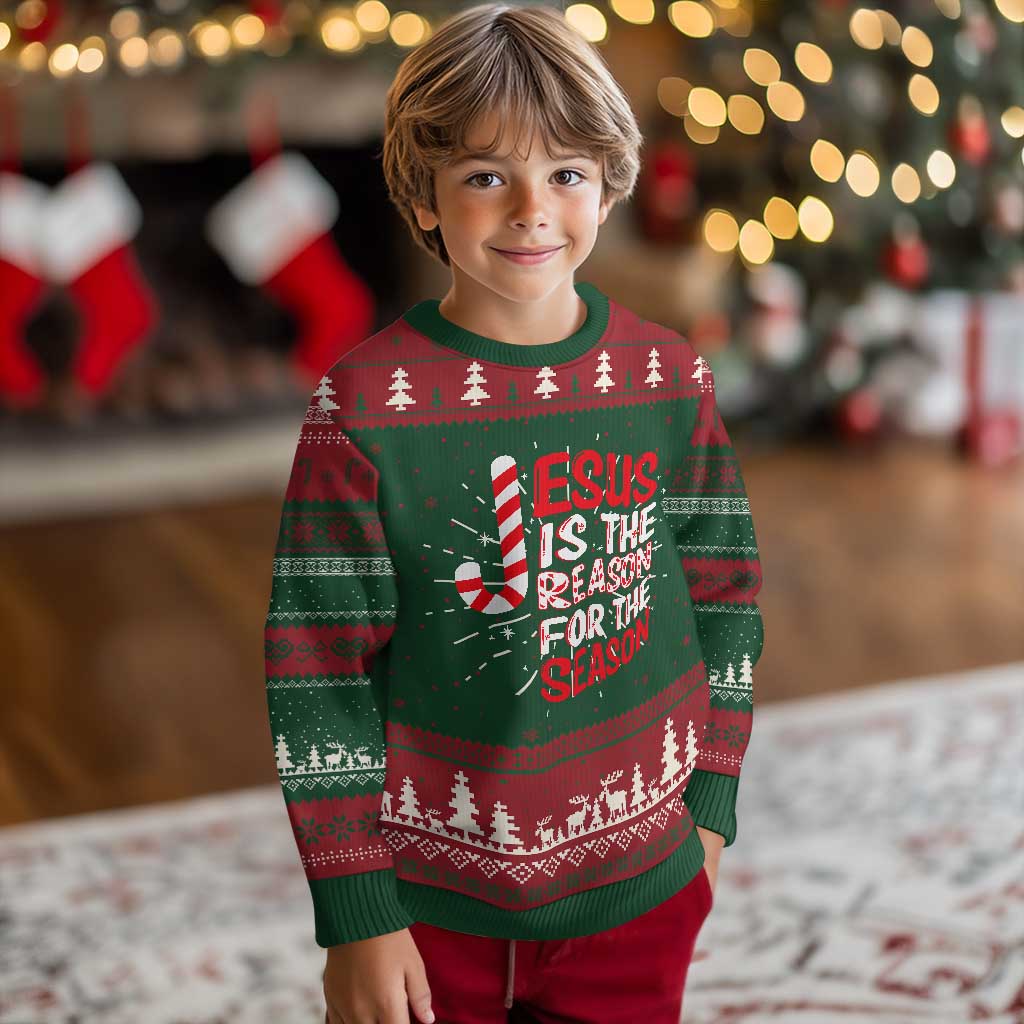 Christian Christmas Knit Sweatshirt Jesus Is The Reason For The Season TS10 Christmas Print Your Wear