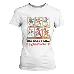 Religious Christmas T Shirt For Women God Says I Am Xmas Christian Bible TS10 White Print Your Wear