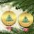 Merry and Bright Xmas Sleigh Christmas Ornament TS10 Circle Gold Print Your Wear