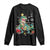 Dinosaur Christmas Long Sleeve Shirt Tree Lights Xmas Boys Men TS10 Black Print Your Wear