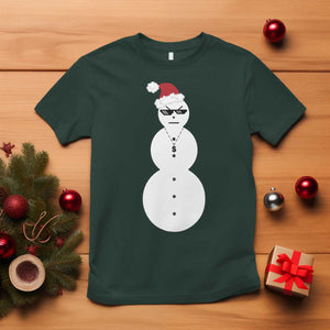 Funny Angry Snowman T Shirt Gangster Snowmen Rap Hip Hop TS10 Dark Forest Green Print Your Wear