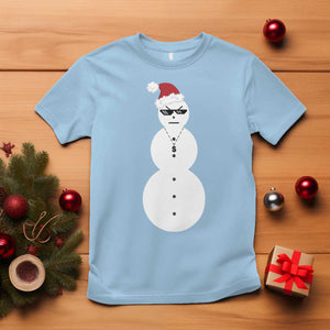 Funny Angry Snowman T Shirt Gangster Snowmen Rap Hip Hop TS10 Light Blue Print Your Wear