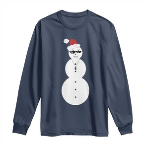 Funny Angry Snowman Long Sleeve Shirt Gangster Snowmen Rap Hip Hop TS10 Navy Print Your Wear