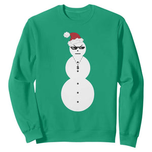 Funny Angry Snowman Sweatshirt Gangster Snowmen Rap Hip Hop TS10 Irish Green Print Your Wear