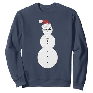 Funny Angry Snowman Sweatshirt Gangster Snowmen Rap Hip Hop TS10 Navy Print Your Wear