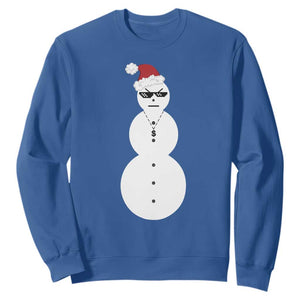 Funny Angry Snowman Sweatshirt Gangster Snowmen Rap Hip Hop TS10 Royal Blue Print Your Wear