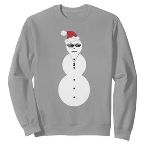 Funny Angry Snowman Sweatshirt Gangster Snowmen Rap Hip Hop TS10 Sport Gray Print Your Wear