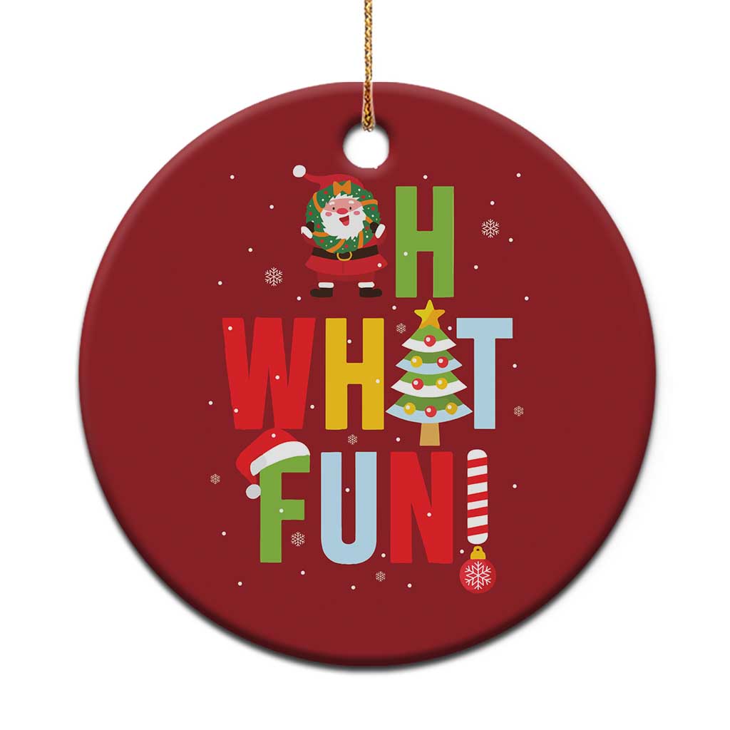 Funny Xmas Santa Christmas Ornament Oh What Fun Christmas Tree And Wreath TS10 Print Your Wear