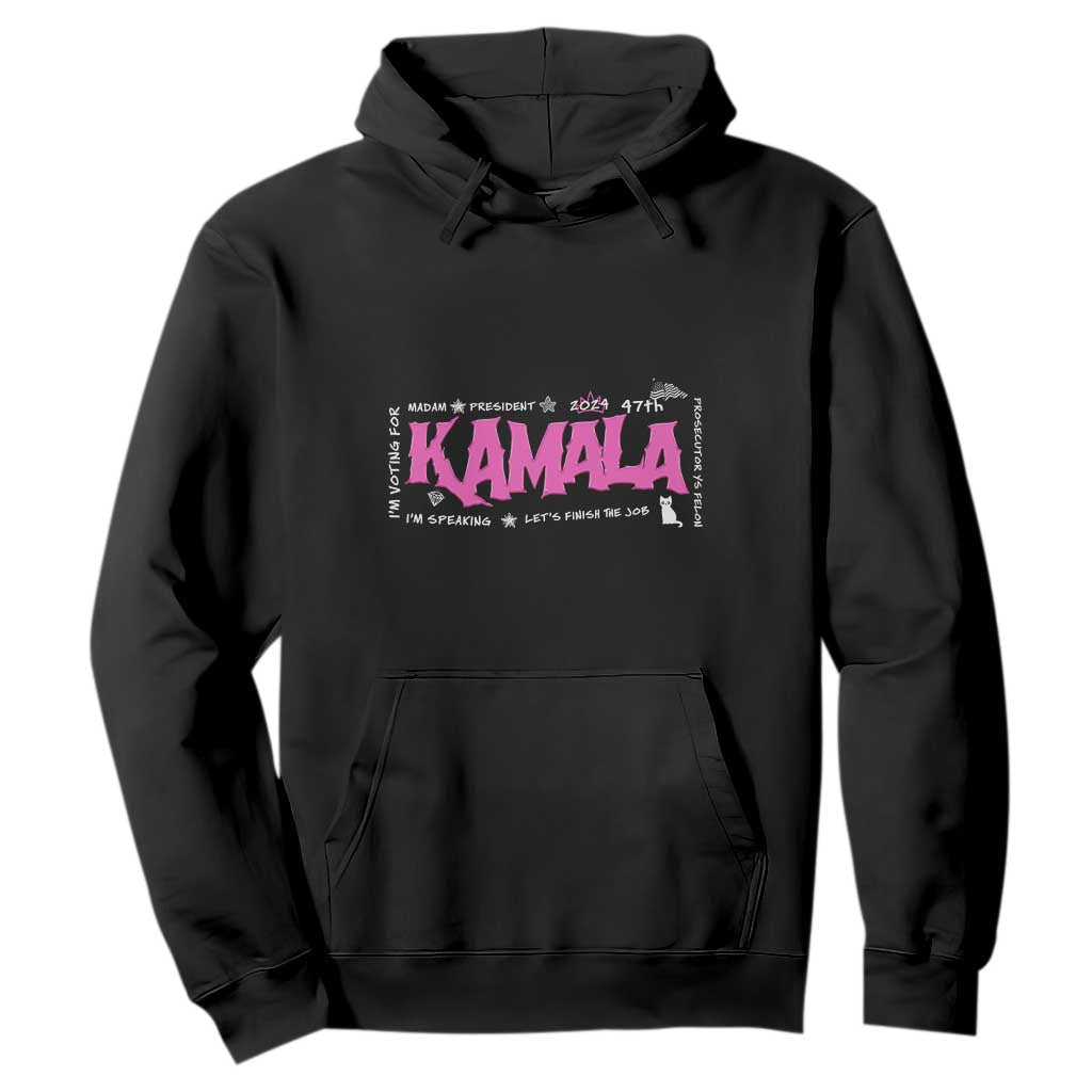 Kamala Harris 47th US President America 2024 Election Hoodie I'm Speaking TS10 Black Print Your Wear