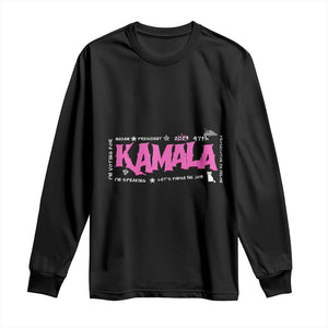 Kamala Harris 47th US President America 2024 Election Long Sleeve Shirt I'm Speaking TS10 Black Print Your Wear