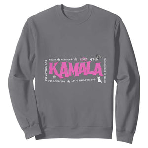 Kamala Harris 47th US President America 2024 Election Sweatshirt I'm Speaking TS10 Charcoal Print Your Wear