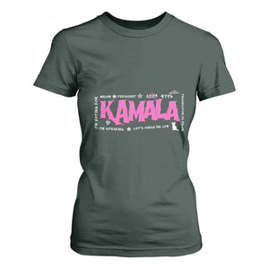 Kamala Harris 47th US President America 2024 Election T Shirt For Women I'm Speaking TS10 Dark Forest Green Print Your Wear