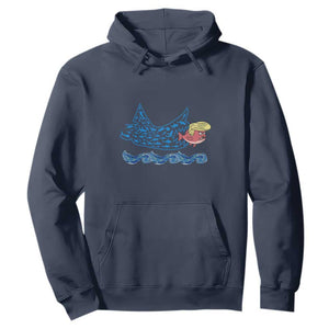 Kamala Fish Eat Fish Hoodie Funny Vote Blue Wave Madam President TS10 Navy Print Your Wear