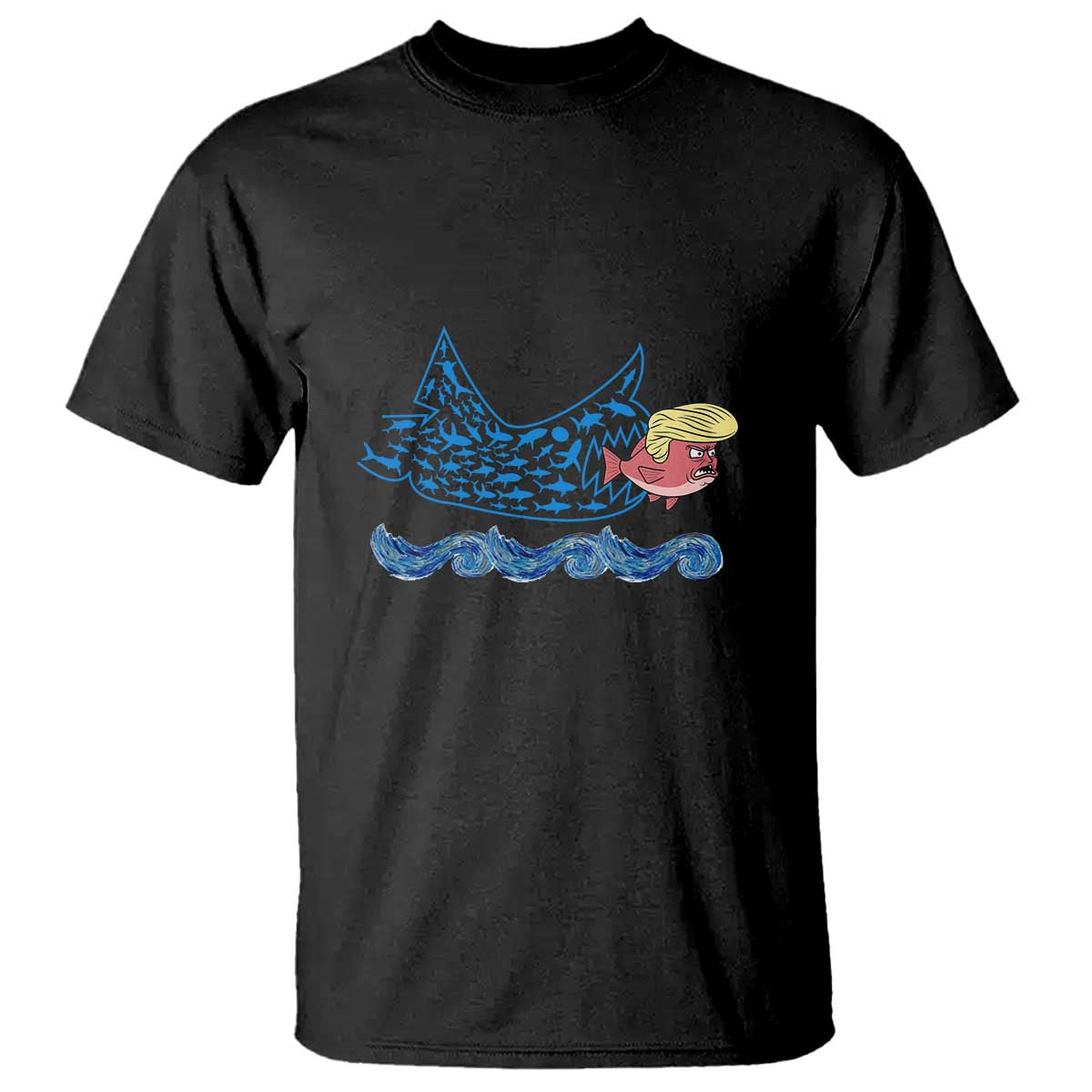 Kamala Fish Eat Fish T Shirt Funny Vote Blue Wave Madam President TS10 Black Print Your Wear