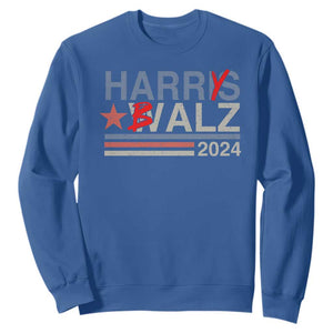 Funny Harris Walz 24 Sweatshirt Harry Balz 2024 Meme Democratics Vote TS10 Royal Blue Print Your Wear