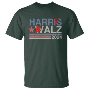 Funny Harris Walz 24 T Shirt Harry Balz 2024 Meme Democratics Vote TS10 Dark Forest Green Print Your Wear