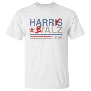 Funny Harris Walz 24 T Shirt Harry Balz 2024 Meme Democratics Vote TS10 White Print Your Wear