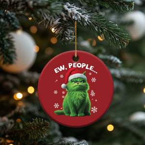 Funny Cat Christmas Ornament Ew People Xmas Gag Gift TS10 Print Your Wear