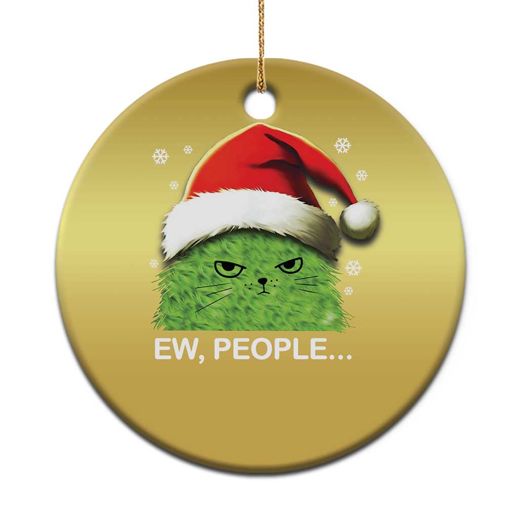 Cute Xmas Cat Christmas Ornament Funny Ew People Meowy Kitten Lovers TS10 Print Your Wear