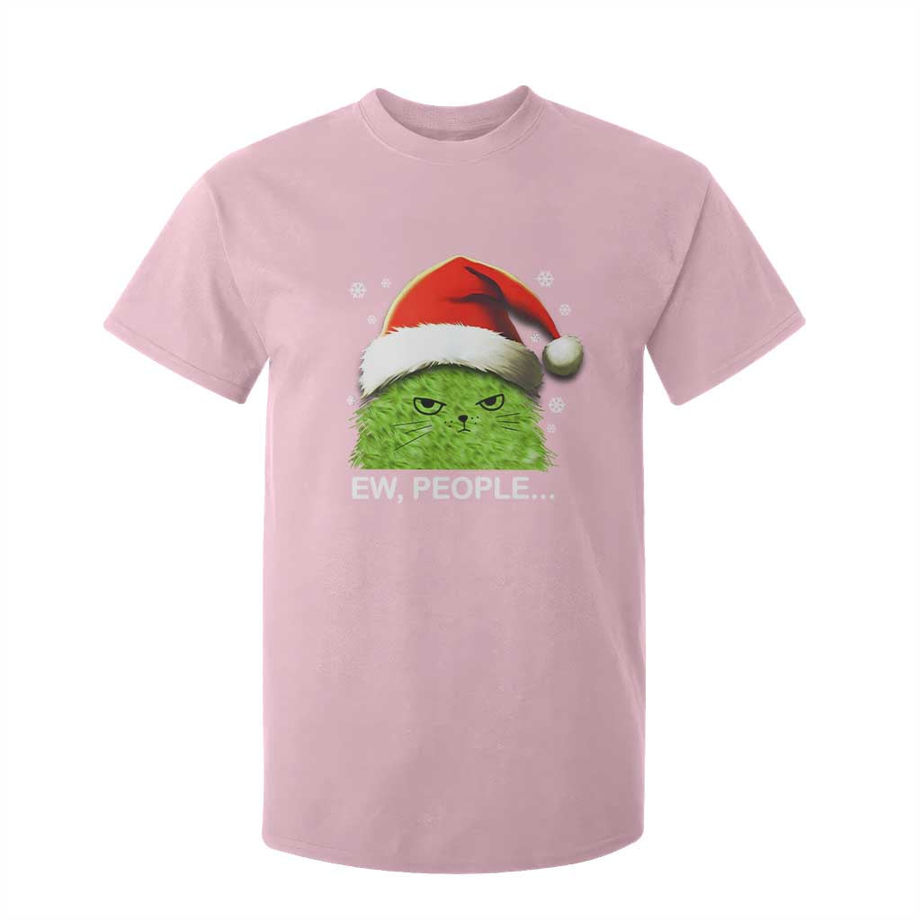 Christmas Cat T Shirt For Kid Ew People Meowy Kitten Lovers TS10 Light Pink Print Your Wear