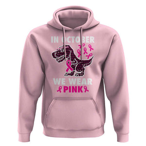 In October We Wear Pink Breast Cancer Awareness Toddler Kids Hoodie Pink Ribbon TS10 Light Pink Print Your Wear