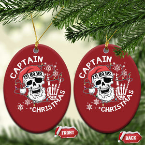 Pirate Xmas Christmas Ornament Skull Skeleton Lights Pirates Caribbean Cruise TS10 Oval Red Print Your Wear