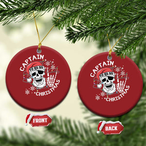 Pirate Xmas Christmas Ornament Skull Skeleton Lights Pirates Caribbean Cruise TS10 Circle Red Print Your Wear