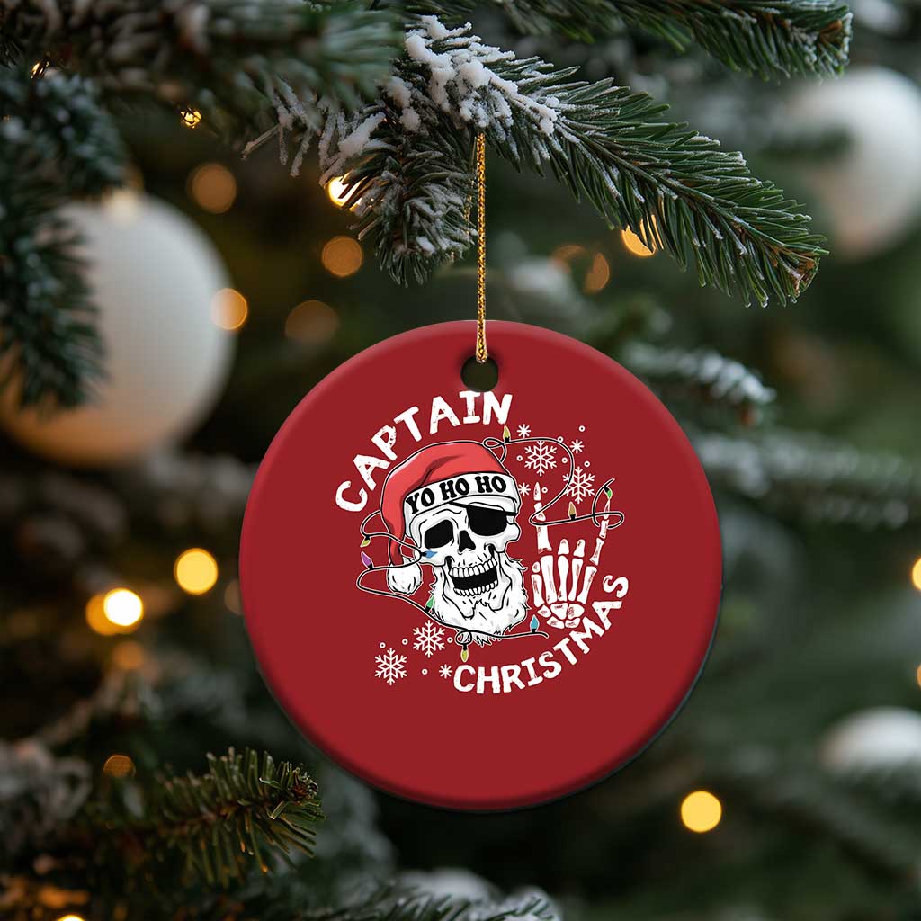 Pirate Xmas Christmas Ornament Skull Skeleton Lights Pirates Caribbean Cruise TS10 Print Your Wear