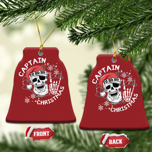 Pirate Xmas Christmas Ornament Skull Skeleton Lights Pirates Caribbean Cruise TS10 Bell Flake Red Print Your Wear