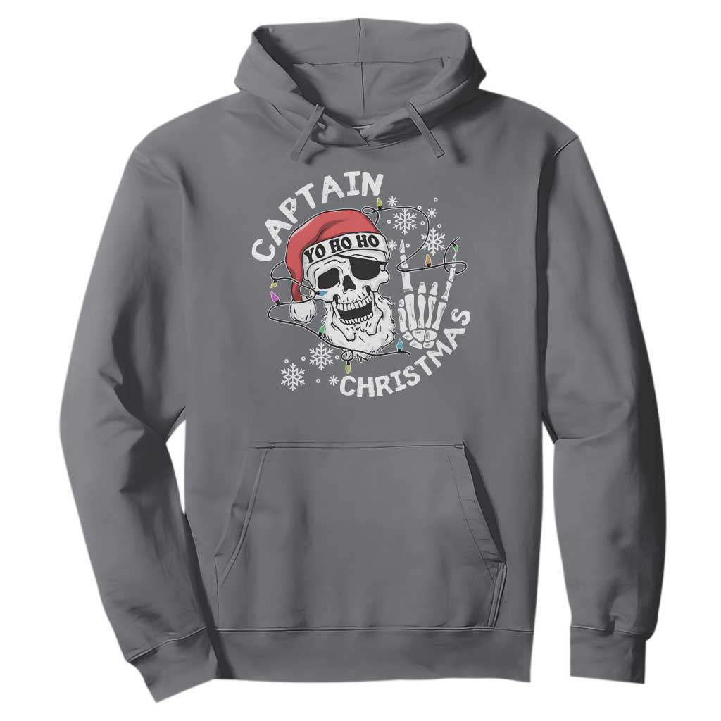 Pirate Christmas Hoodie Skull Skeleton Lights Pirates Caribbean Cruise TS10 Charcoal Print Your Wear