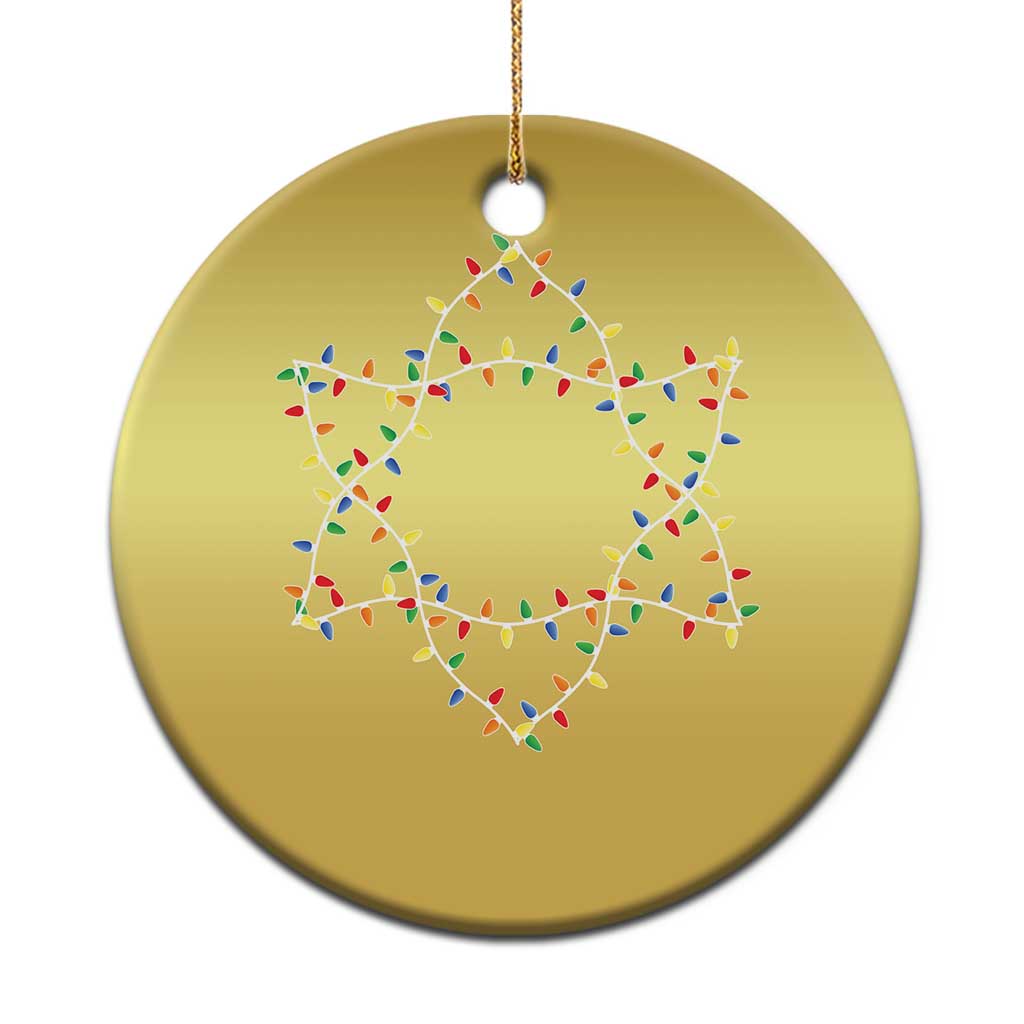 Christmas Religious Happy Chrismukkah Christmas Ornament Lights Star of David TS10 Print Your Wear