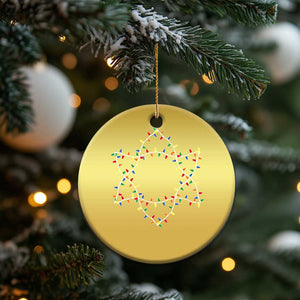 Christmas Religious Happy Chrismukkah Christmas Ornament Lights Star of David TS10 Print Your Wear