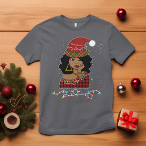 Black Santa African American Christmas T Shirt Sassy Afro Queen Black Woman TS10 Charcoal Print Your Wear