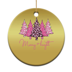 Pink Xmas Trees Christmas Ornament Leopard Christmas Tree Decorations Dcor TS10 Print Your Wear