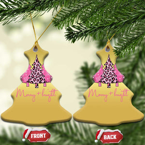 Pink Xmas Trees Christmas Ornament Leopard Christmas Tree Decorations Dcor TS10 Christmas Tree Gold Print Your Wear