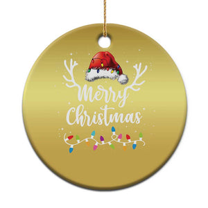 Merry Christmas Christmas Ornament Lights Red Santa Hat Xmas Family Matching TS10 Print Your Wear