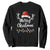 Merry Christmas Sweatshirt Lights Red Santa Hat Xmas Family Matching TS10 Black Print Your Wear