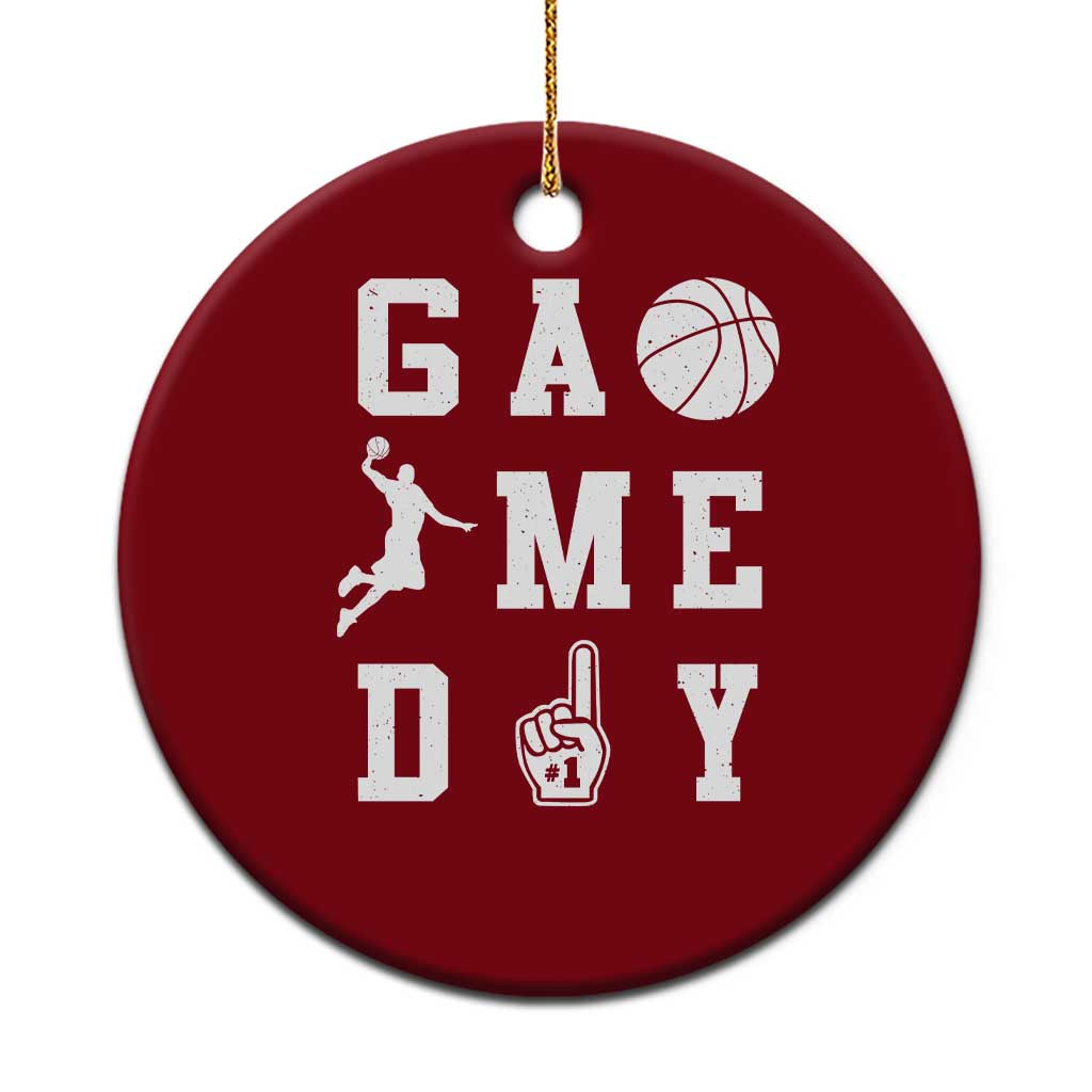 Game Day Basketball Ceramic Ornament Basketball Mom Sports Fan TS10 1pc Red Print Your Wear