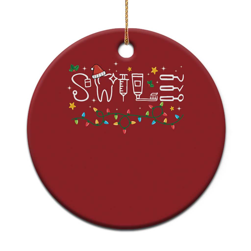 Xmas Dental Christmas Ornament Red Santa Hat Teeth Funny Dentist Merry TS10 Print Your Wear