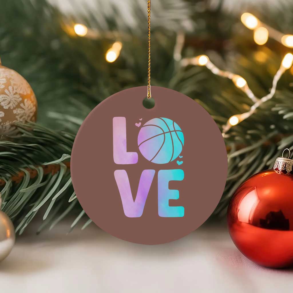 Basketball Lovers Ceramic Ornament Basketball Mom Sports Fan TS10 1pc Mocha Print Your Wear
