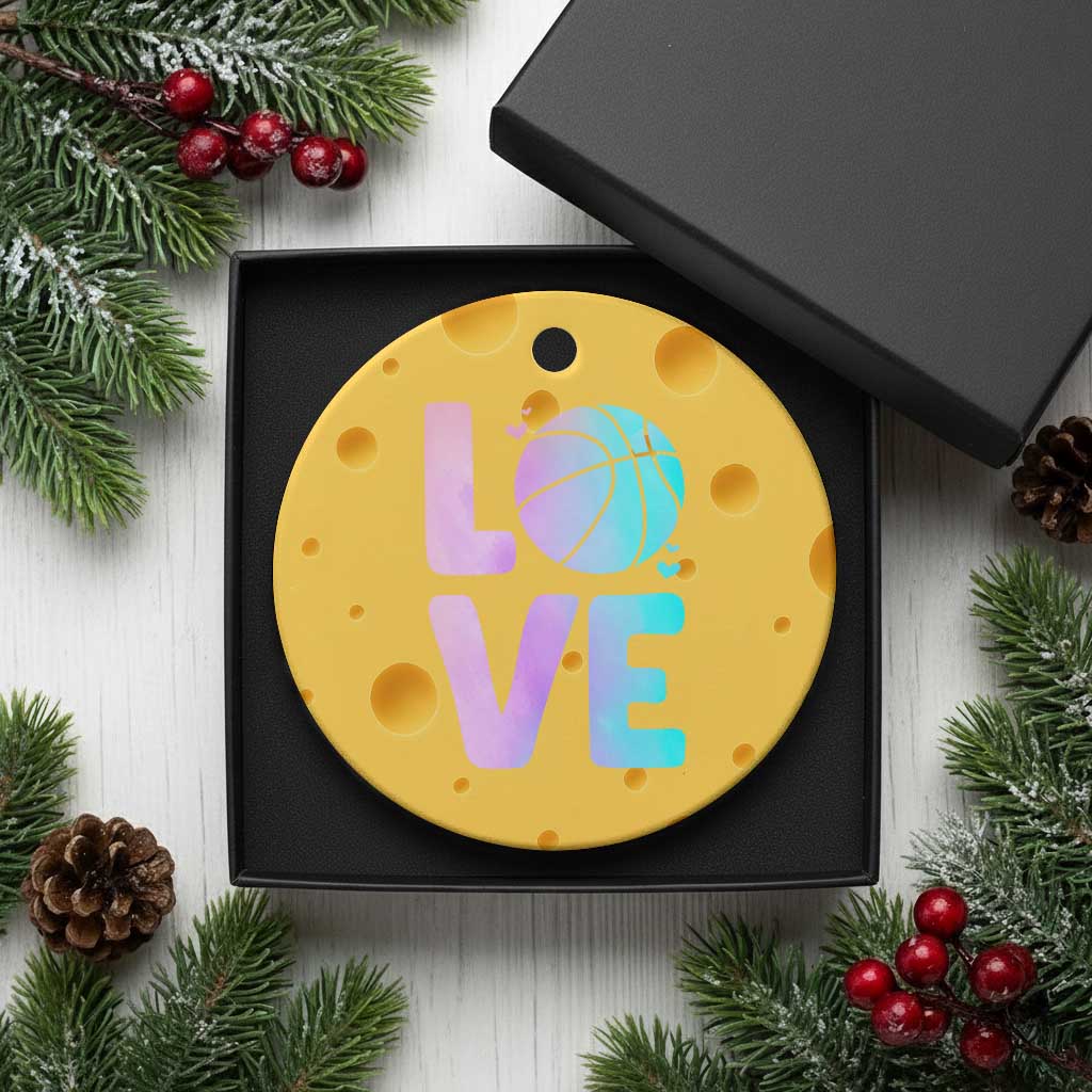 Basketball Lovers Ceramic Ornament Basketball Mom Sports Fan TS10 1pc Yellow Cheese Print Your Wear
