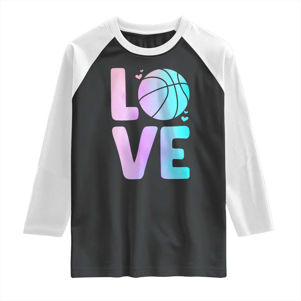 Basketball Lovers Raglan Shirt Basketball Mom Sports Fan TS10 Black White Print Your Wear