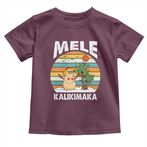 Mele Kalikimaka Hawaiian Christmas Baby Shirt Beach Hawaii Xmas In July Tropical TS10 Maroon Print Your Wear