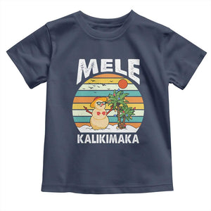 Mele Kalikimaka Hawaiian Christmas Baby Shirt Beach Hawaii Xmas In July Tropical TS10 Navy Print Your Wear